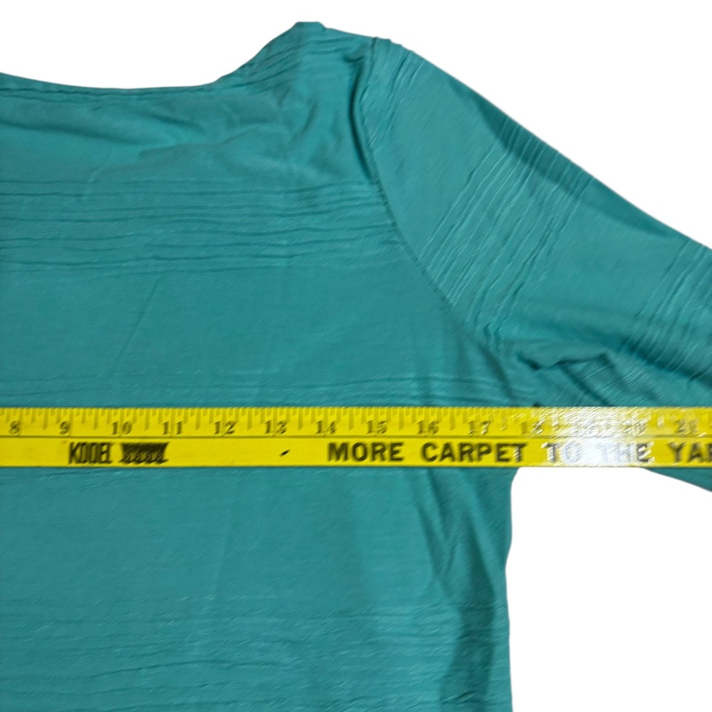1775 Bell Sleeve Tunic Top Textured Knit Teal Green Women's Size S‎ - Picture 9 of 11